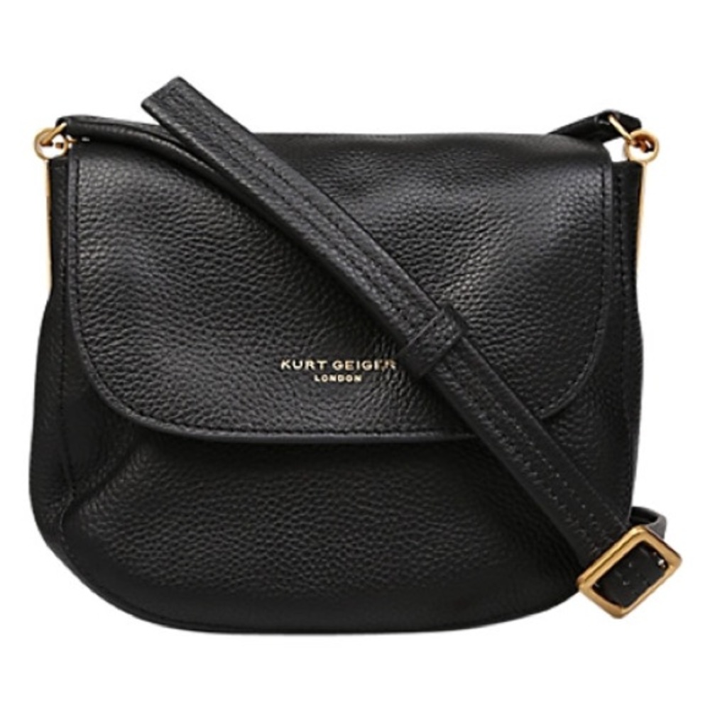 Kurt Geiger London Small Emma Saddle Handbag, Black